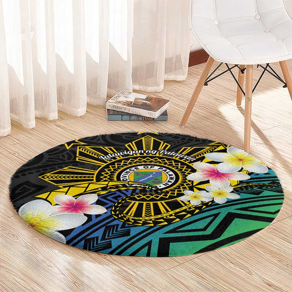 Lalawigan ng Palawan Round Carpet Philippines Province Land of Promise LT14 - Polynesian Pride