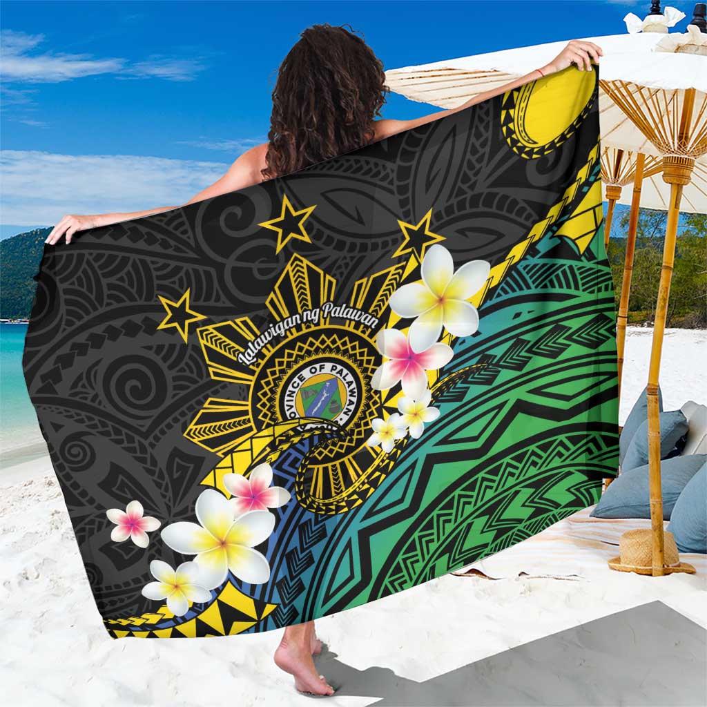 Lalawigan ng Palawan Sarong Philippines Province Land of Promise LT14 One Size 44 x 66 inches Black - Polynesian Pride