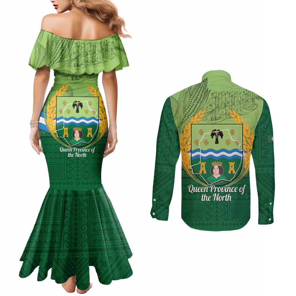 Isabela Philippines Couples Matching Mermaid Dress and Long Sleeve Button Shirt Queen Province Of The North LT14 - Polynesian Pride