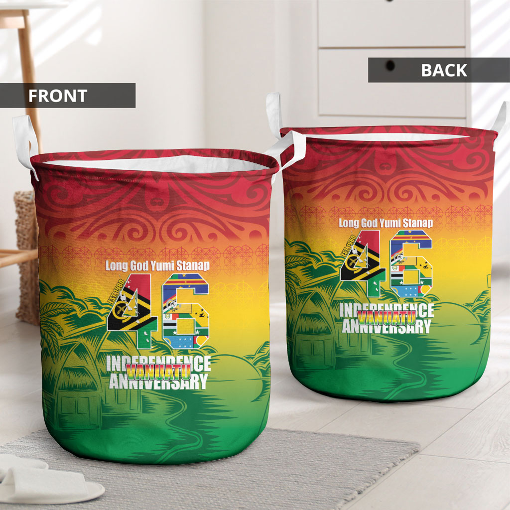 Vanuatu Indipendens Dei Laundry Basket Yumi 46th Independence Anniversary