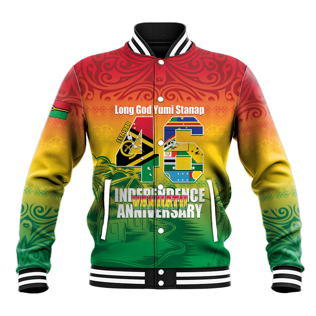 Vanuatu Indipendens Dei Baseball Jacket Yumi 46th Independence Anniversary