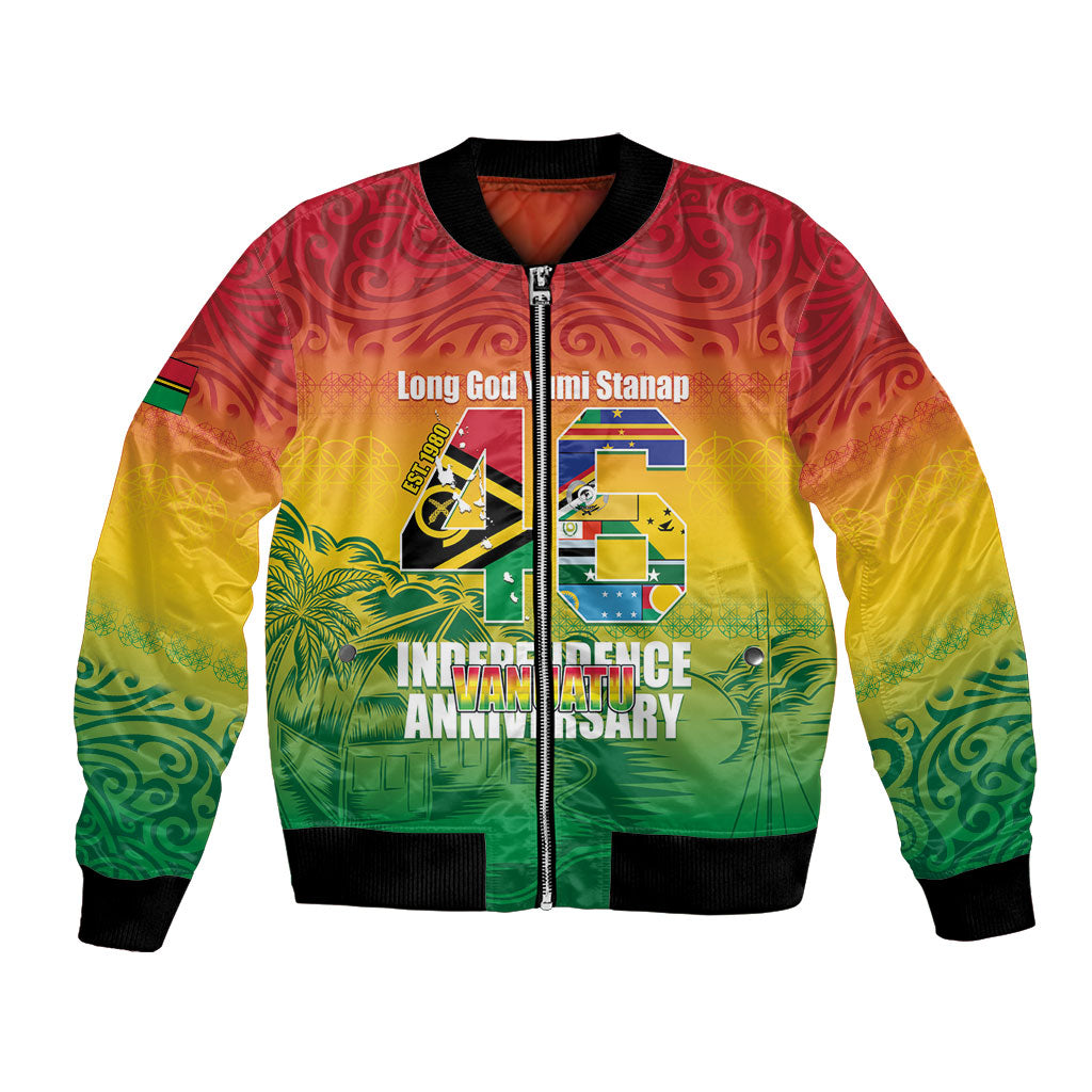Vanuatu Indipendens Dei Bomber Jacket Yumi 46th Independence Anniversary