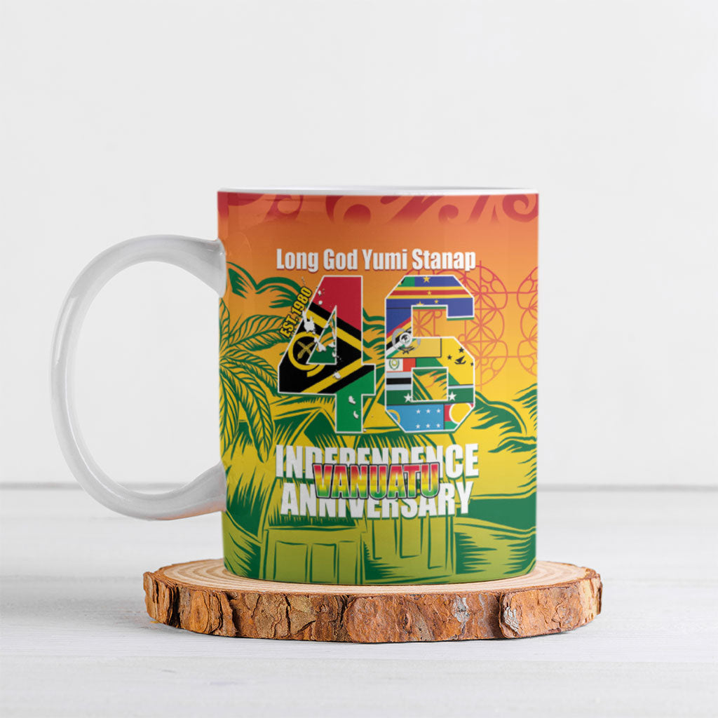 Vanuatu Indipendens Dei Ceramic Mug Yumi 46th Independence Anniversary