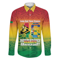 Vanuatu Indipendens Dei Family Matching Short Sleeve Bodycon Dress and Hawaiian Shirt Yumi 46th Independence Anniversary LT14 Dad's Shirt - Long Sleeve Reggae - Polynesian Pride