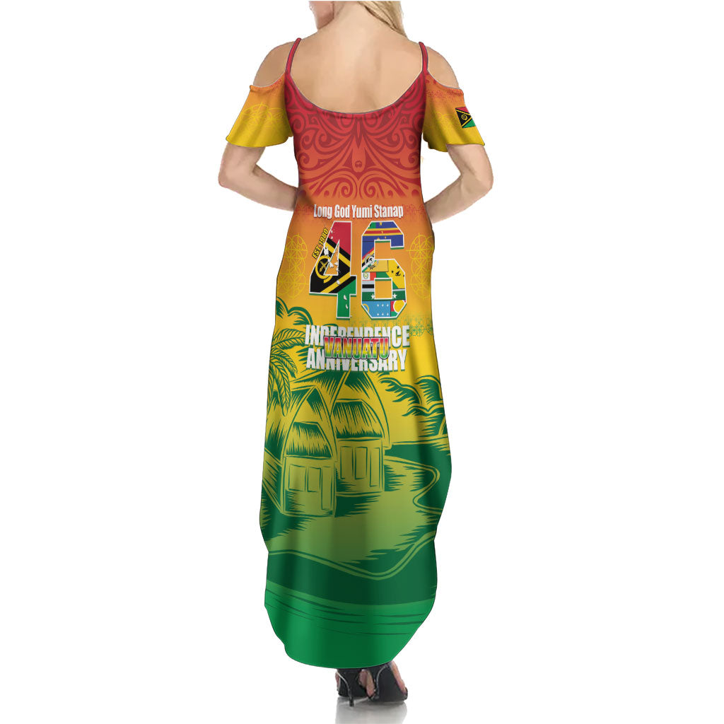 Vanuatu Indipendens Dei Family Matching Summer Maxi Dress and Hawaiian Shirt Yumi 46th Independence Anniversary