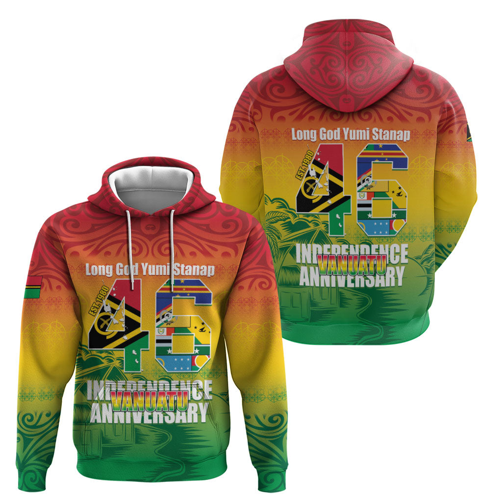 Vanuatu Indipendens Dei Hoodie Yumi 46th Independence Anniversary