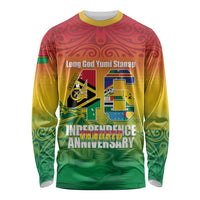 Vanuatu Indipendens Dei Long Sleeve Shirt Yumi 46th Independence Anniversary