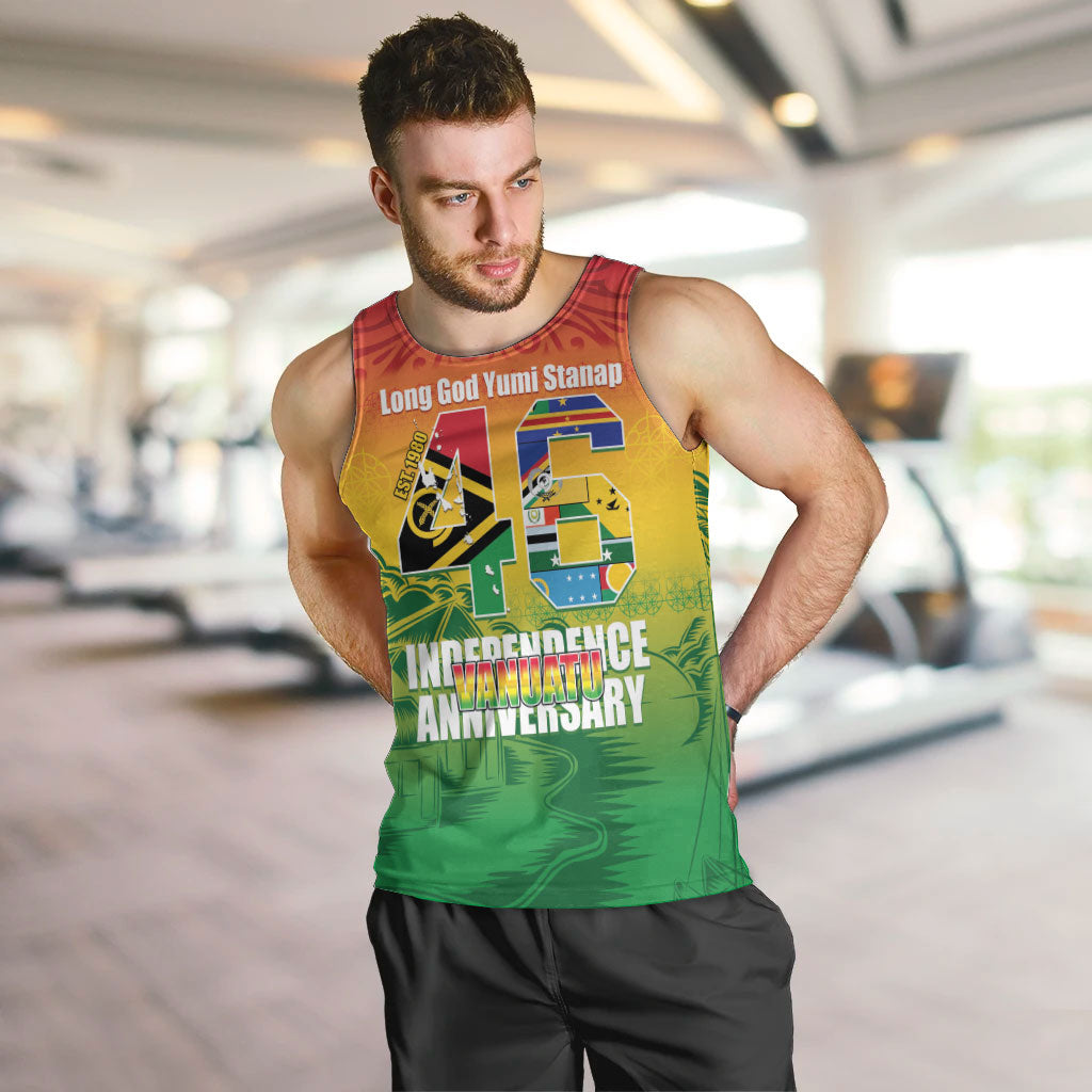 Vanuatu Indipendens Dei Men Tank Top Yumi 46th Independence Anniversary