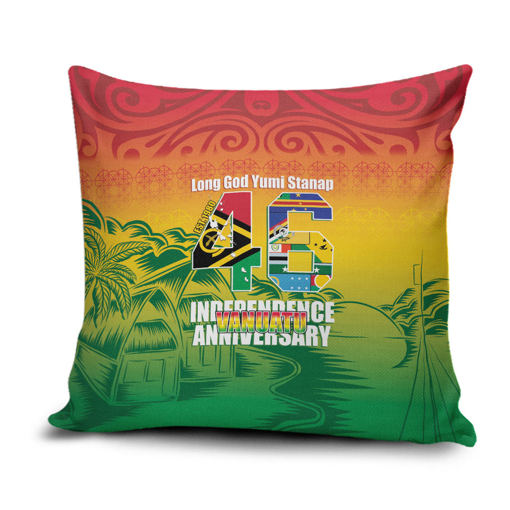 Vanuatu Indipendens Dei Pillow Cover Yumi 46th Independence Anniversary LT14 Reggae - Polynesian Pride