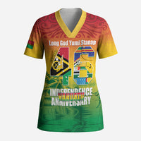 Vanuatu Indipendens Dei Scrub Top Yumi 46th Independence Anniversary