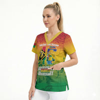 Vanuatu Indipendens Dei Scrub Top Yumi 46th Independence Anniversary