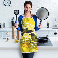 Bellbird New Zealand Apron Korimako Kowhai Maori Pattern