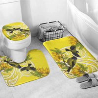 Bellbird New Zealand Bathroom Set Korimako Kowhai Maori Pattern