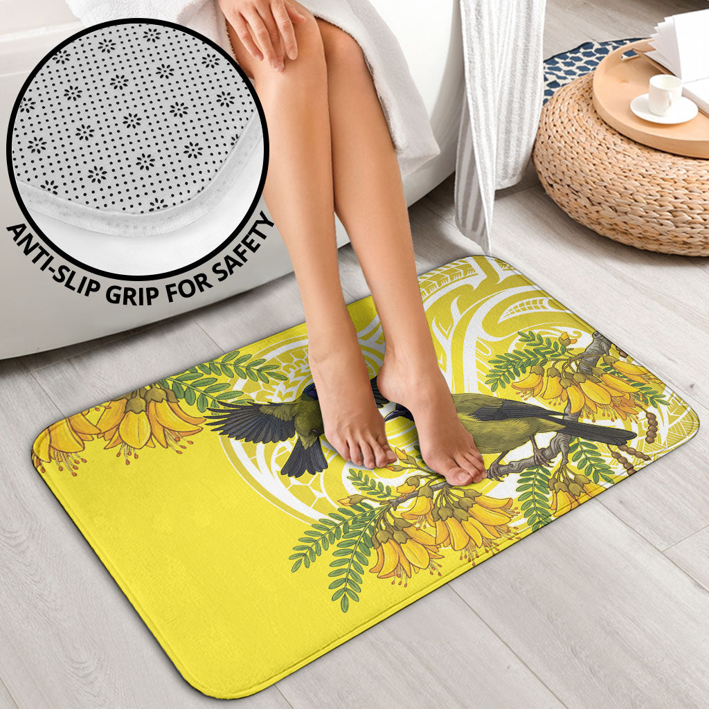 Bellbird New Zealand Bathroom Set Korimako Kowhai Maori Pattern