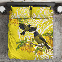 Bellbird New Zealand Bedding Set Korimako Kowhai Maori Pattern