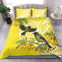 Bellbird New Zealand Bedding Set Korimako Kowhai Maori Pattern