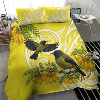 Bellbird New Zealand Bedding Set Korimako Kowhai Maori Pattern