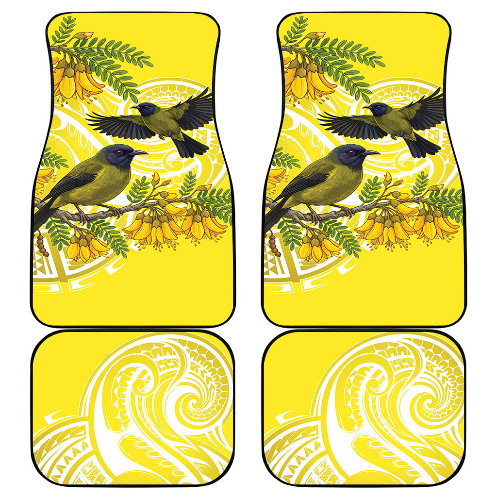 Bellbird New Zealand Car Mats Korimako Kowhai Maori Pattern LT14 - Polynesian Pride