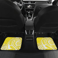 Bellbird New Zealand Car Mats Korimako Kowhai Maori Pattern LT14 Set 2pcs - Back Yellow - Polynesian Pride
