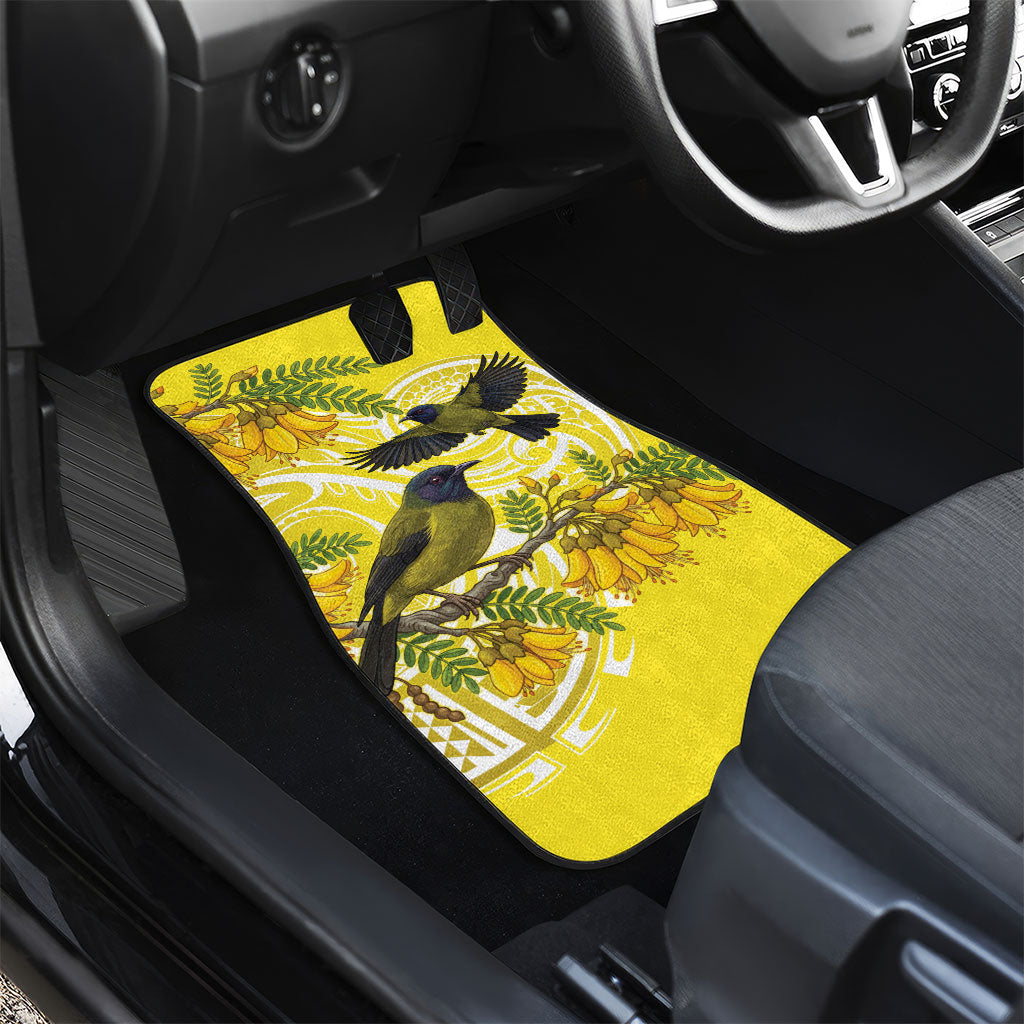 Bellbird New Zealand Car Mats Korimako Kowhai Maori Pattern LT14 - Polynesian Pride