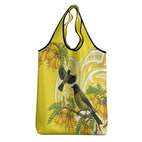 Bellbird New Zealand Grocery Bag Korimako Kowhai Maori Pattern