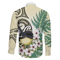 Endemic Tomtit New Zealand Family Matching Mermaid Dress and Hawaiian Shirt Miromiro Manuka Silver Fern Maori Pattern LT14 - Polynesian Pride