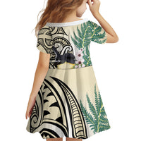 Endemic Tomtit New Zealand Family Matching Summer Maxi Dress and Hawaiian Shirt Miromiro Manuka Silver Fern Maori Pattern LT14 - Polynesian Pride