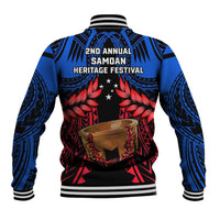 Samoa Baseball Jacket Heritage Festival Samoan Tattoo With Ula Fala Kava Bowl LT14 - Polynesian Pride