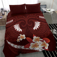 Oxblood Polynesia Bedding Set Tribal Pattern Tropical Frangipani LT14 - Polynesian Pride