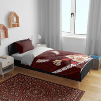 Oxblood Polynesia Bedding Set Tribal Pattern Tropical Frangipani LT14 - Polynesian Pride