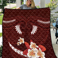 Oxblood Polynesia Quilt Tribal Pattern Tropical Frangipani LT14 Oxblood - Polynesian Pride