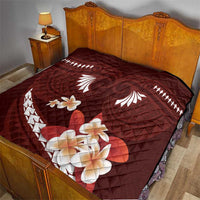 Oxblood Polynesia Quilt Tribal Pattern Tropical Frangipani LT14 - Polynesian Pride
