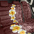 Oxblood Tropical Plumeria With Galaxy Polynesian Art Back Car Seat Cover