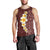 Oxblood Tropical Plumeria With Galaxy Polynesian Art Men Tank Top