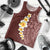 Oxblood Tropical Plumeria With Galaxy Polynesian Art Men Tank Top