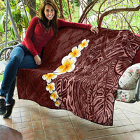 Oxblood Tropical Plumeria With Galaxy Polynesian Art Quilt LT14 - Polynesian Pride