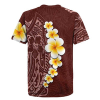 Oxblood Tropical Plumeria With Galaxy Polynesian Art Rugby Jersey