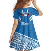 Custom Toa Samoa Rugby Family Matching Short Sleeve Bodycon Dress and Hawaiian Shirt Samoan Siva Tau Uso Aso Uma