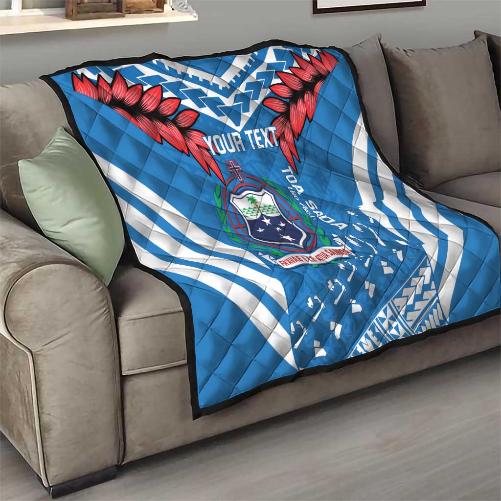 Custom Toa Samoa Rugby Quilt Samoan Siva Tau Uso Aso Uma