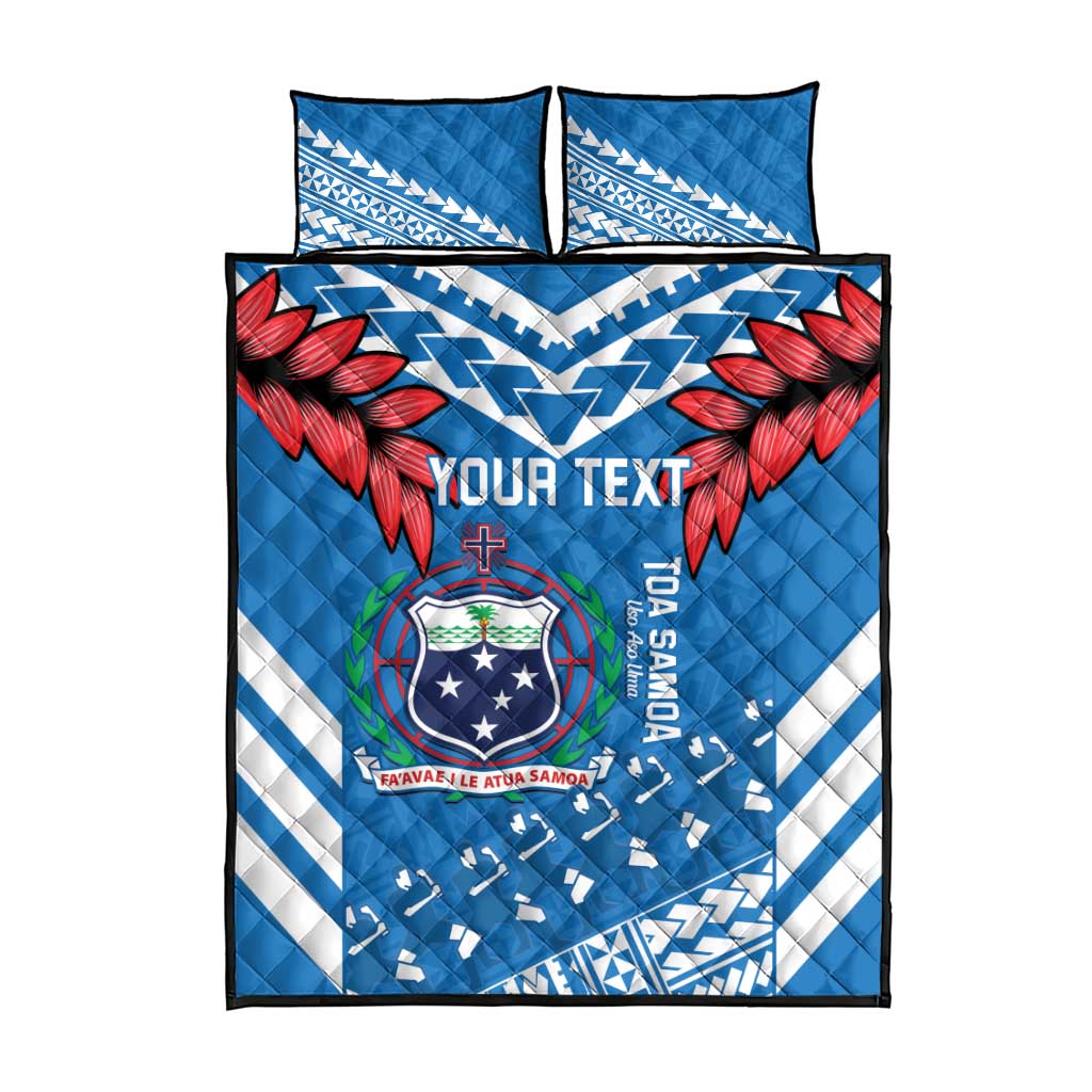Custom Toa Samoa Rugby Quilt Bed Set Samoan Siva Tau Uso Aso Uma