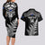 Personalised New Zealand Silver Fern Rugby Couples Matching Long Sleeve Bodycon Dress and Hawaiian Shirt Go All Black 2023 World Cup LT14 - Polynesian Pride