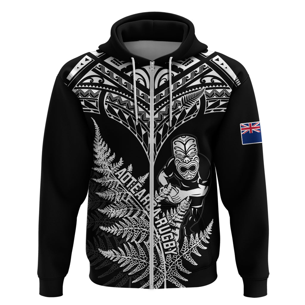 Personalised New Zealand Silver Fern Rugby Hoodie Go All Black 2023 World Cup LT14 - Polynesian Pride