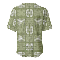 Vesuvian Green Palaka Quilt Hawaii Baseball Jersey Traditional Hawaii-plaid Pattern - Polynesian Pride