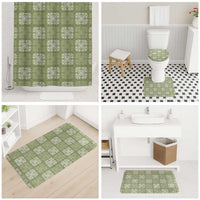 Vesuvian Green Palaka Quilt Hawaii Bathroom Set Traditional Hawaii-plaid Pattern - Polynesian Pride