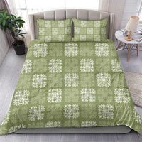 Vesuvian Green Palaka Quilt Hawaii Bedding Set Traditional Hawaii-plaid Pattern - Polynesian Pride
