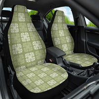 Vesuvian Green Palaka Quilt Hawaii Car Seat Cover Traditional Hawaii-plaid Pattern - Polynesian Pride