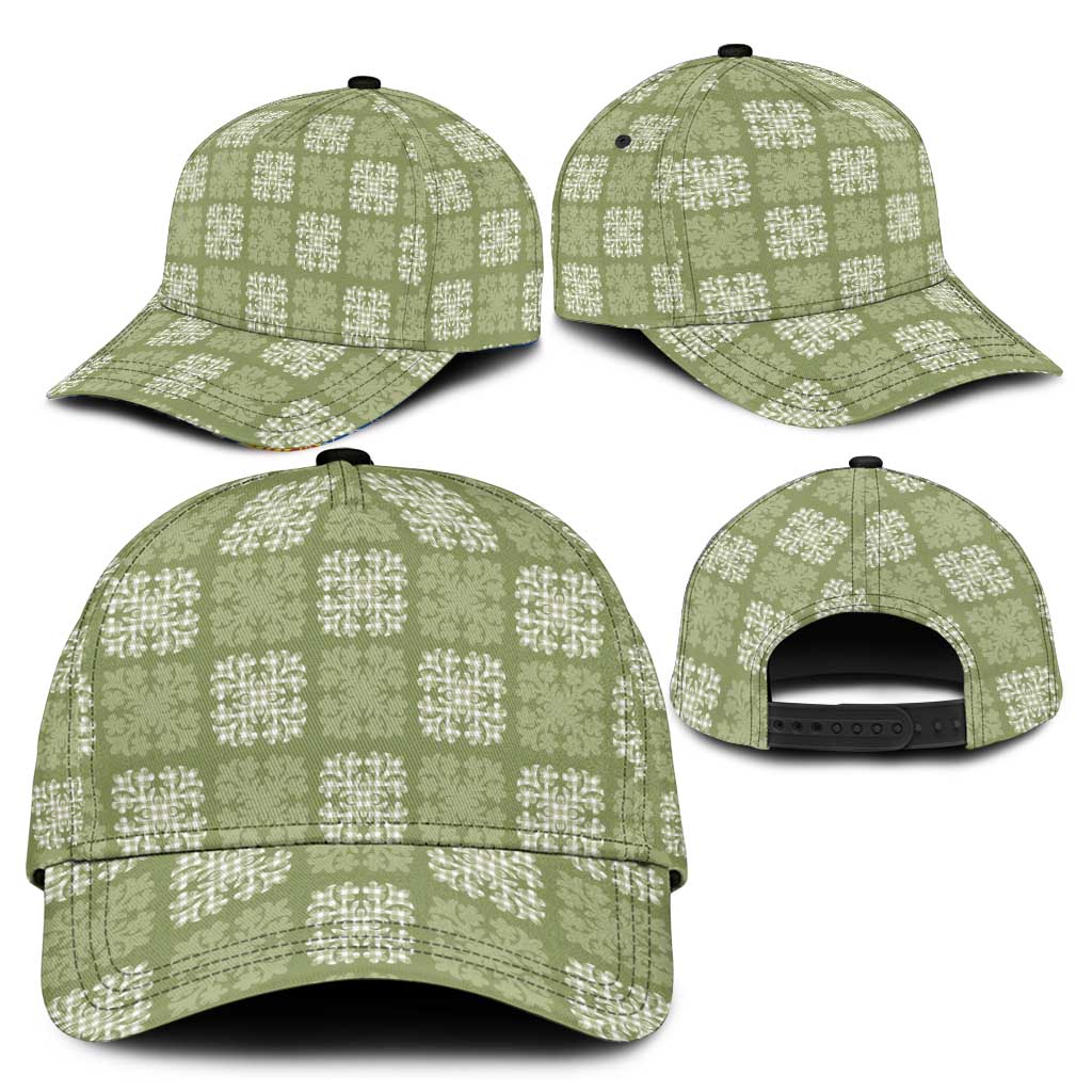 Vesuvian Green Palaka Quilt Hawaii Classic Cap Traditional Hawaii-plaid Pattern - Polynesian Pride