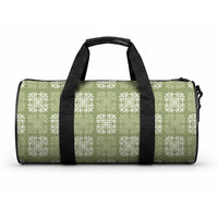 Vesuvian Green Palaka Quilt Hawaii Duffle Bag Traditional Hawaii-plaid Pattern