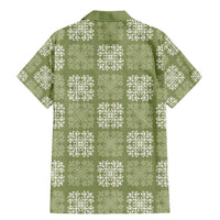 Vesuvian Green Palaka Quilt Hawaii Family Matching Mermaid Dress and Hawaiian Shirt Traditional Hawaii-plaid Pattern - Polynesian Pride