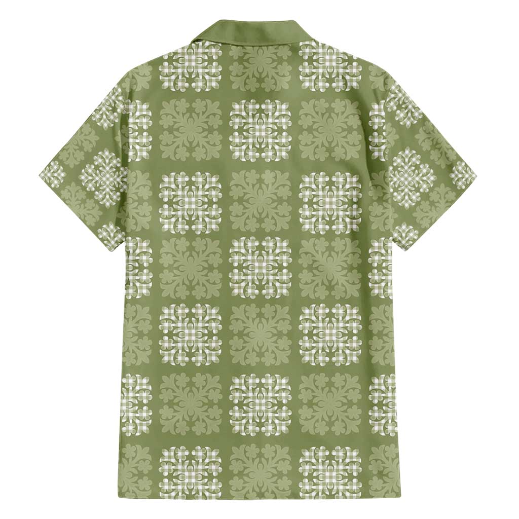 Vesuvian Green Palaka Quilt Hawaii Hawaiian Shirt Traditional Hawaii-plaid Pattern - Polynesian Pride